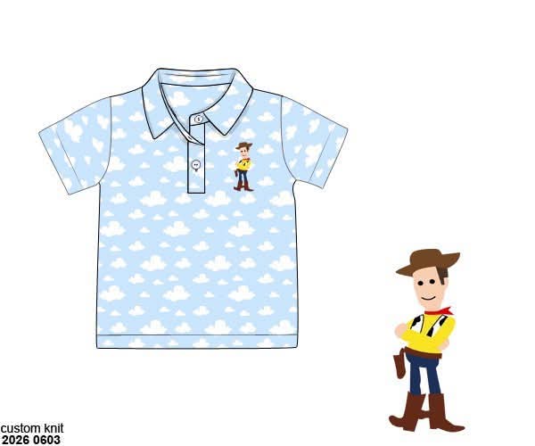 Pre Order 146: Characters- Boys Sad Strange Little Man Knit Polo
