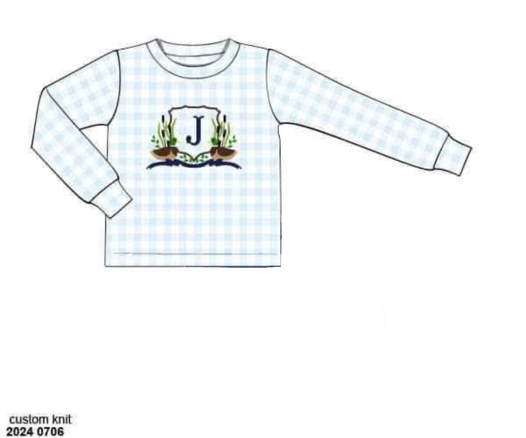 Pre Order 147: Mallard & Bow Crest- Boys Knit Shirt