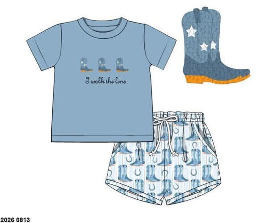 Special Pricing 2.0: Johnny & June- Boys French Knot Shortie Set