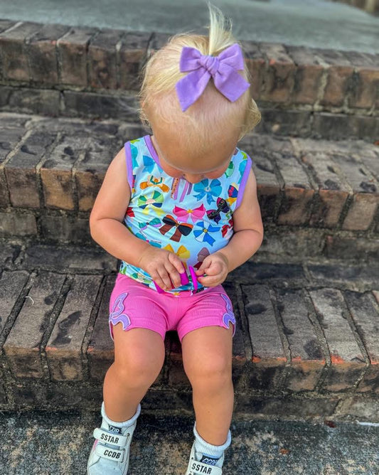 RTS: Royalty Era- Girls Knit Pink Shorts
