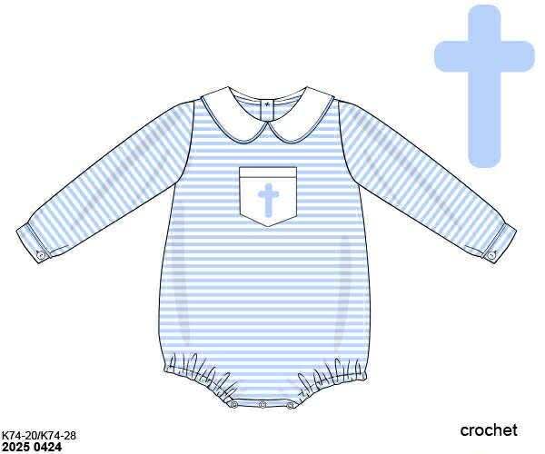 RTS: Crochet Crosses- Boys Knit Bubble
