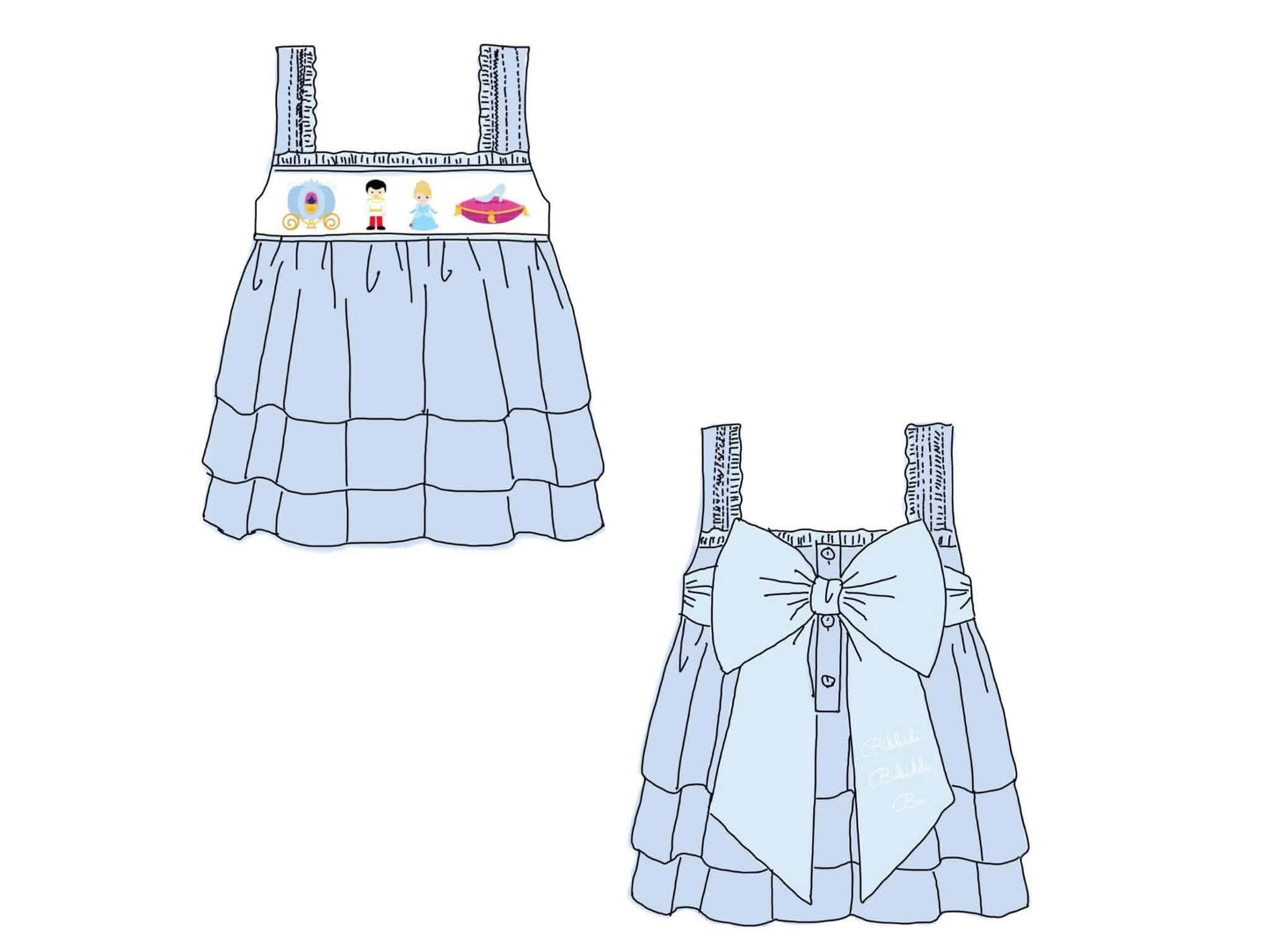 Pre Order 146: Girls Only- Smocked Midnight Princess Knit Shirt