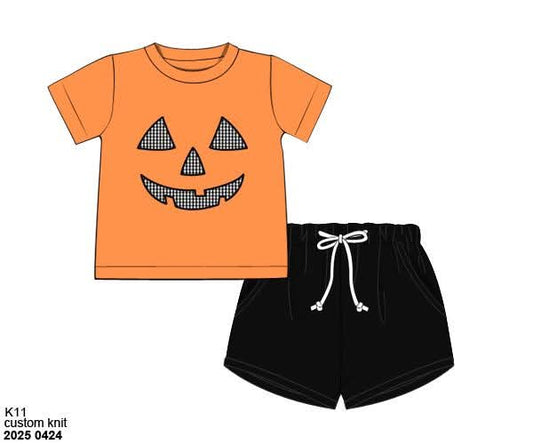 Pre Order 126: Jack O' Face- Boys Knit Shortie Set