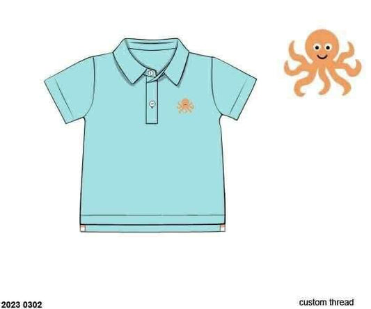 Pre Order 136: Sellers Octopus- Boys Knit Polo