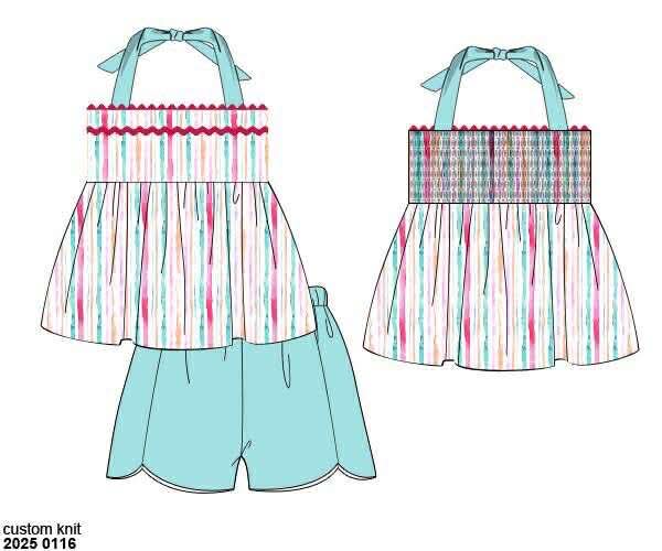 Pre Order 136: Sellers Octopus- Girls Short Set