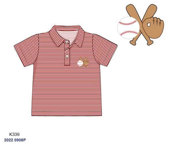 RTS: Polo Collection- Boys Embroidered Baseball Shirt