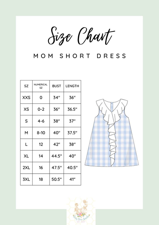 Mom Short Dress Size Chart