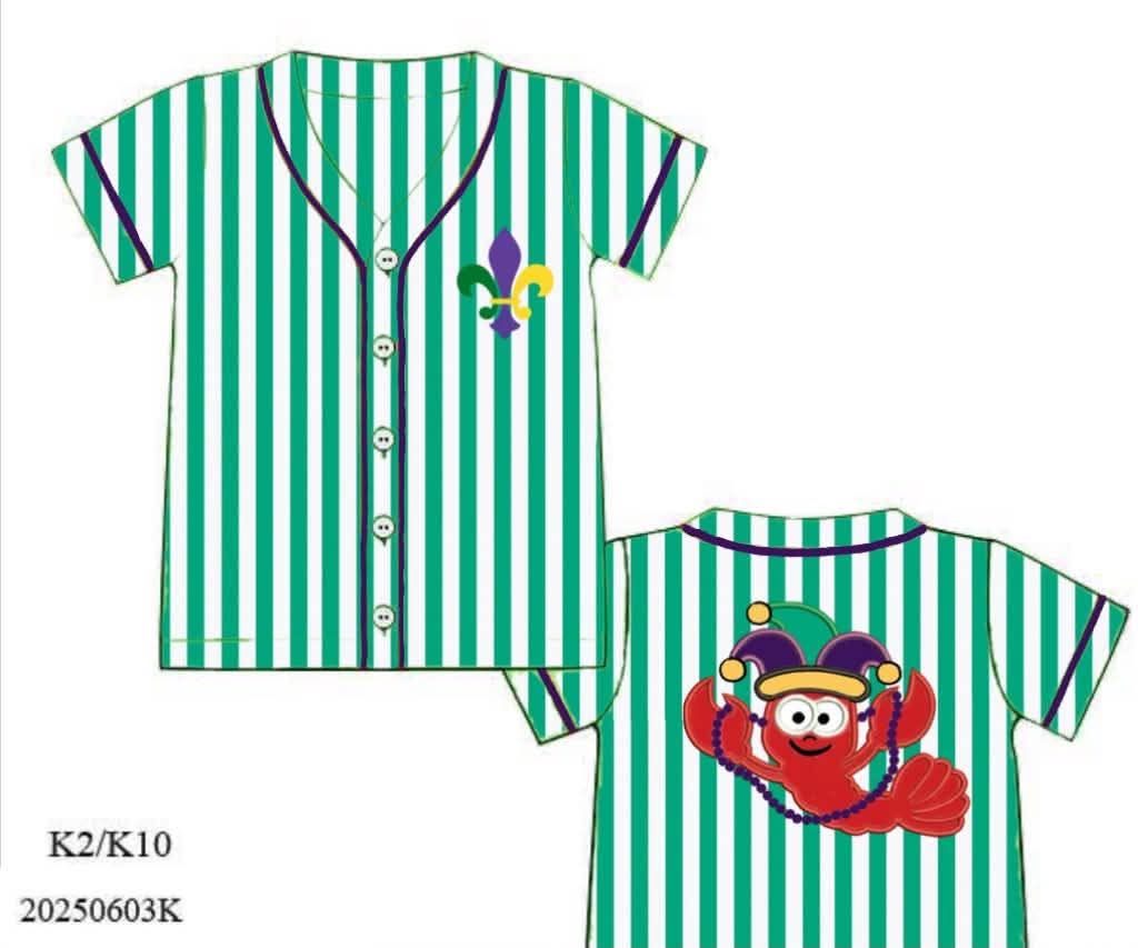 Pre Order 146: Mardi Party- Adult/Kid Appliqué Knit Jersey