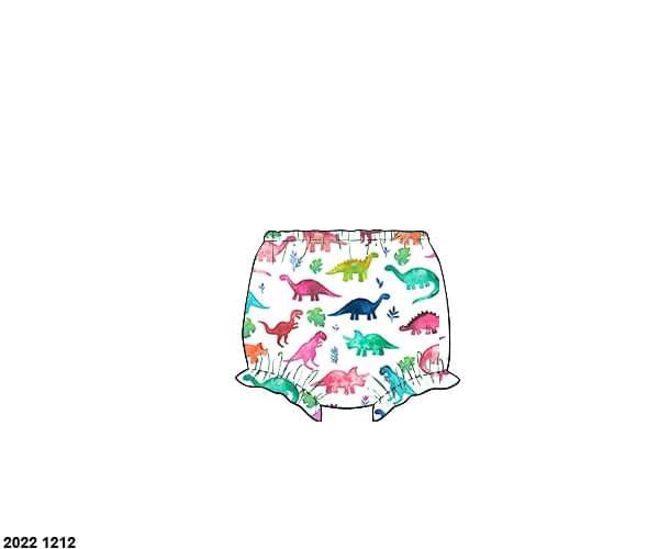 Throwback Pre Order: Girls Only- Watercolor Dinos Knit Bloomers