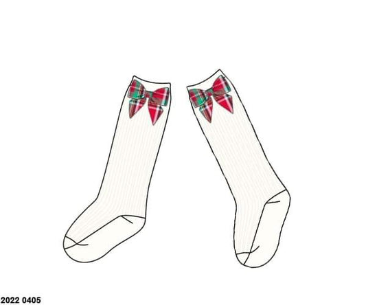 RTS: Holiday Party Plaid- Girls Socks
