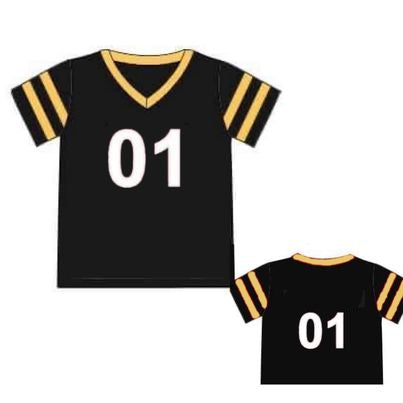 RTS: Team Spirit- Black/ Gold Boys Football Jersey