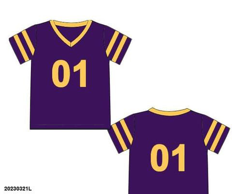 RTS: Team Spirit Collection- Purple & Gold Knit Jersey (No Monogram)