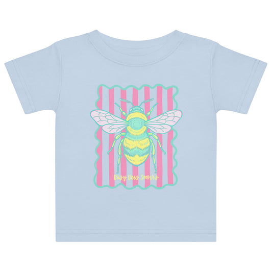 Exclusive BBS Graphic T-Shirt- Neon Pink Stripe Bee