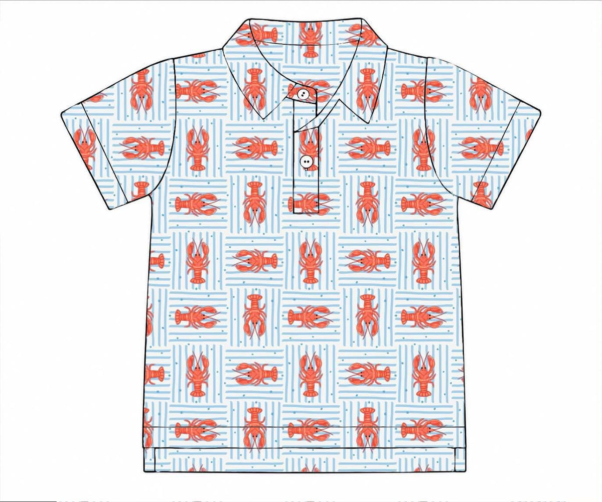 Pre Order 149: Crawfish Boil- Boys Knit Polo