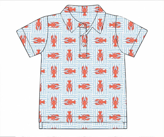Pre Order 149: Crawfish Boil- Boys Knit Polo