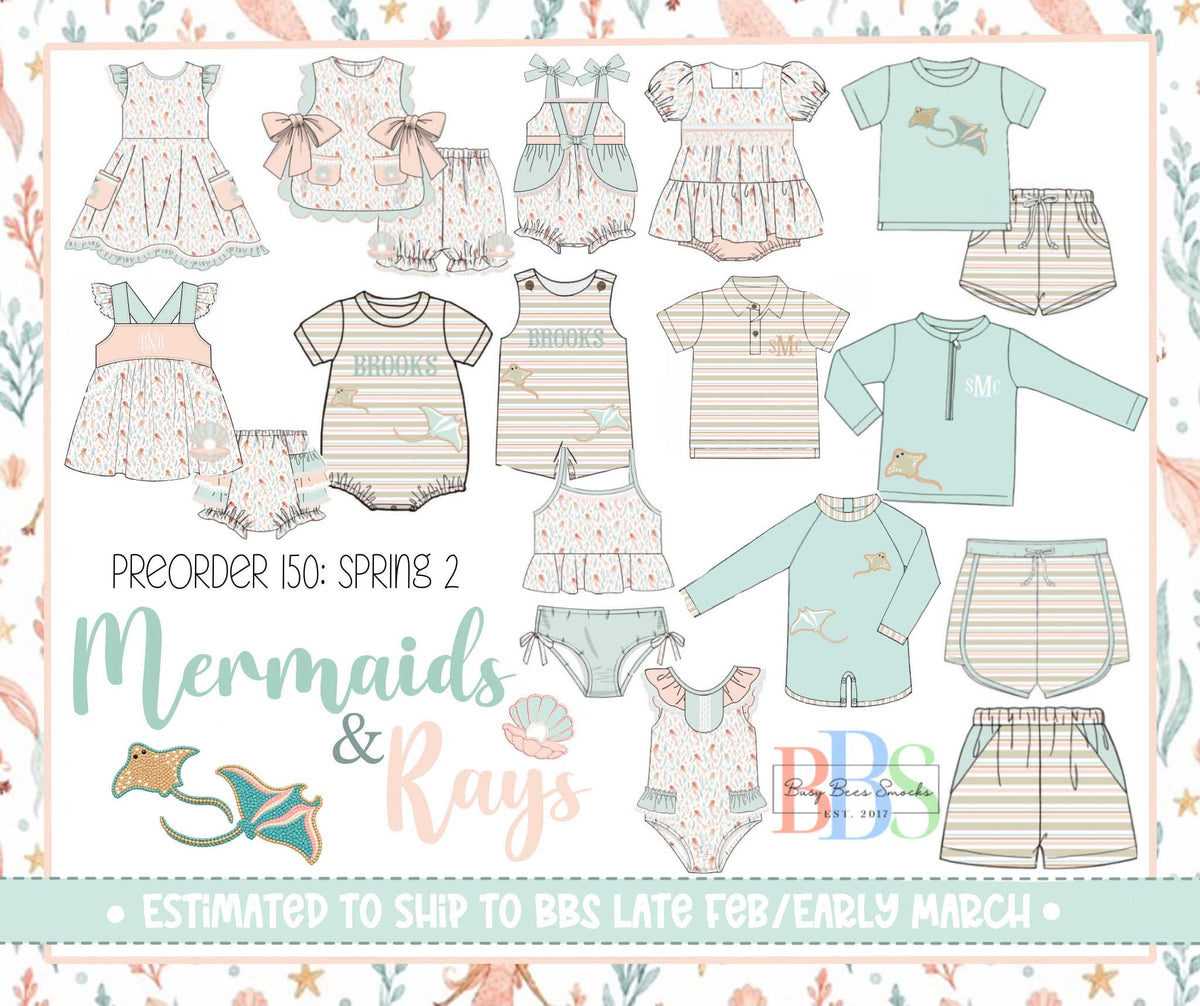 Pre Order 150: Mermaids & Rays- Boys Knit Bubble