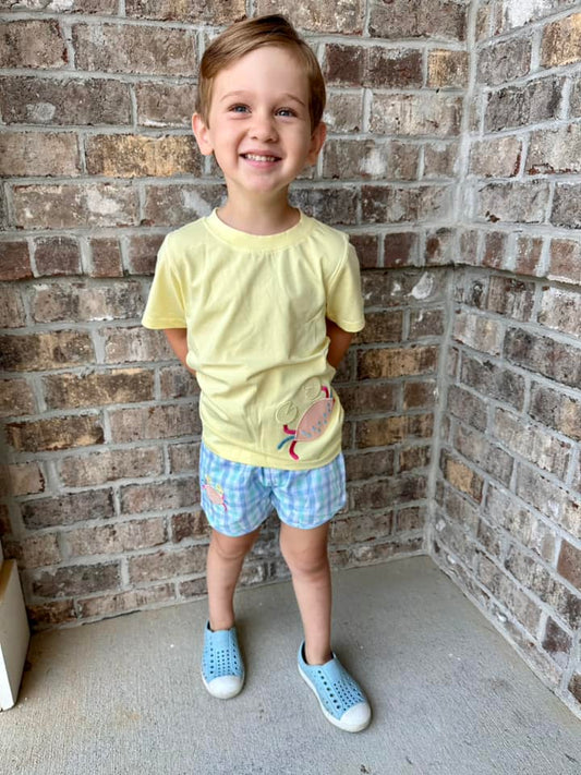 RTS: Fun Crabs- Boys Woven Shortie Set