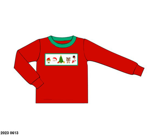 RTS: Santa & Friends- Boys Knit Shirt