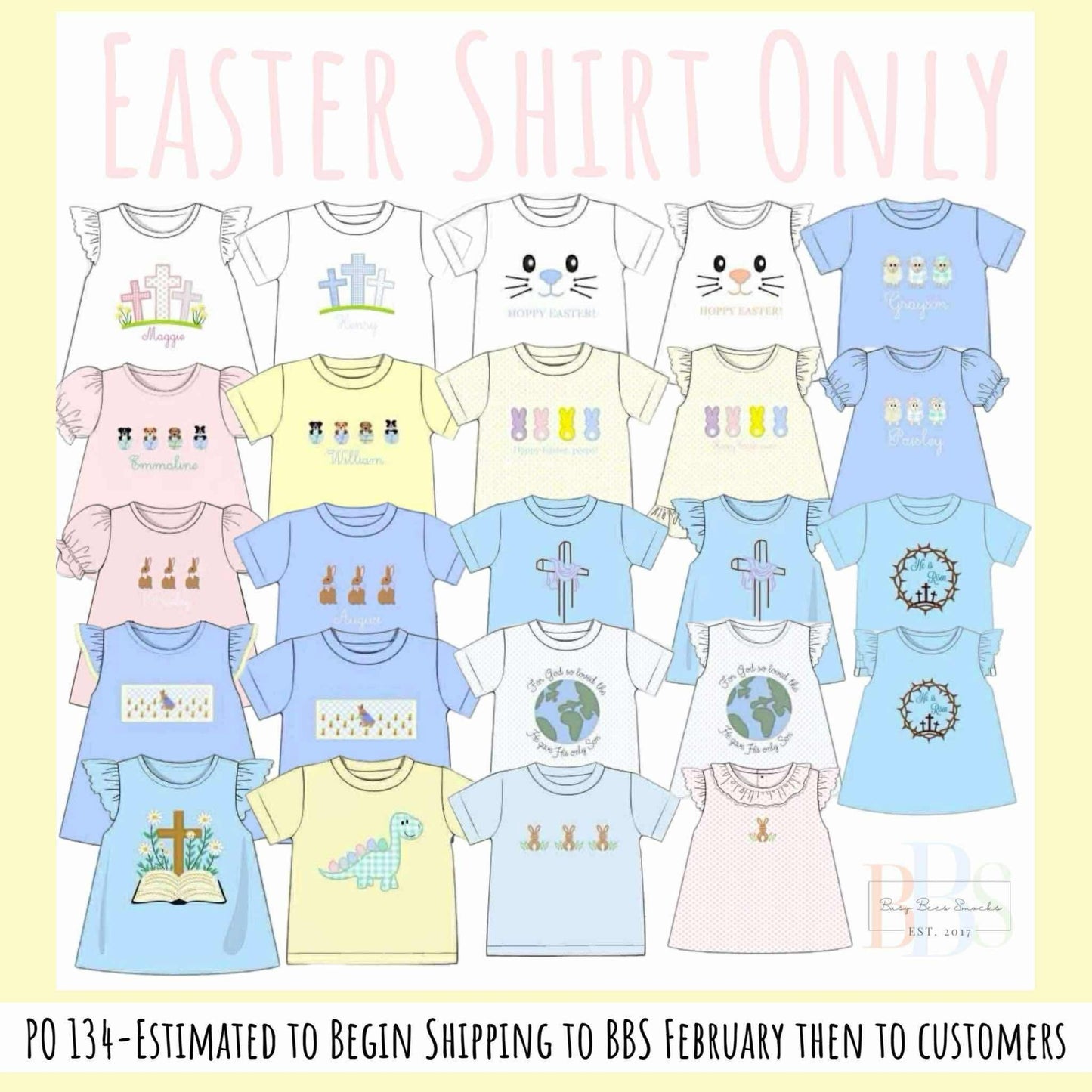 RTS: Easter Shirt Only- Boys Bunny Grove Shirt (No Monogram)