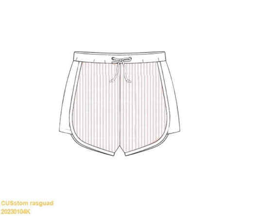 RTS: Posey Lorene Floral Collection- Boys Woven Pin Stripe Swim Shorts