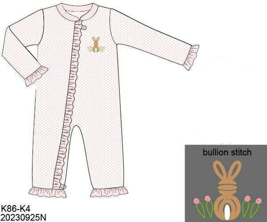 RTS: Snuggle Bunnies- Bullion Bunnies- Girls Knit 1pc Lounge (No Monogram)