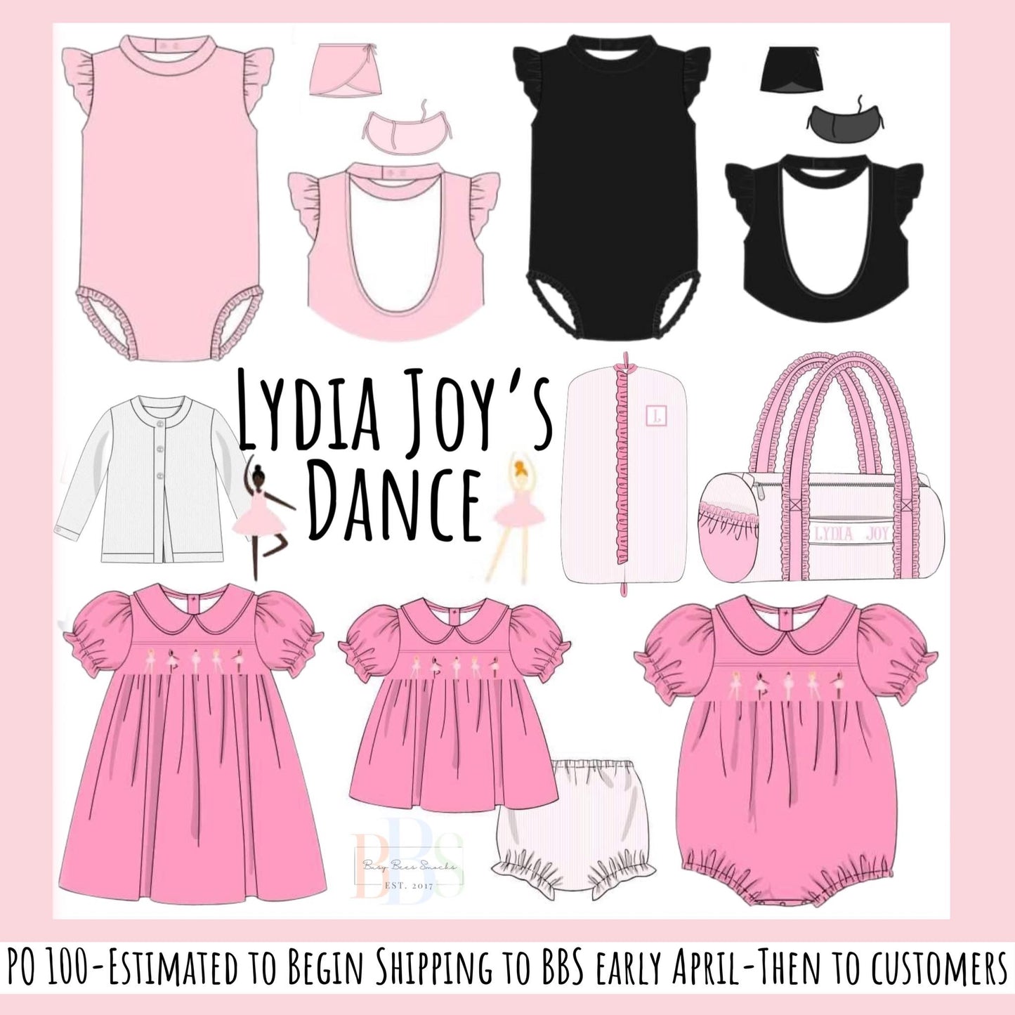RTS: Lydia Joy’s Dance- Black Rash Guard Leo Set
