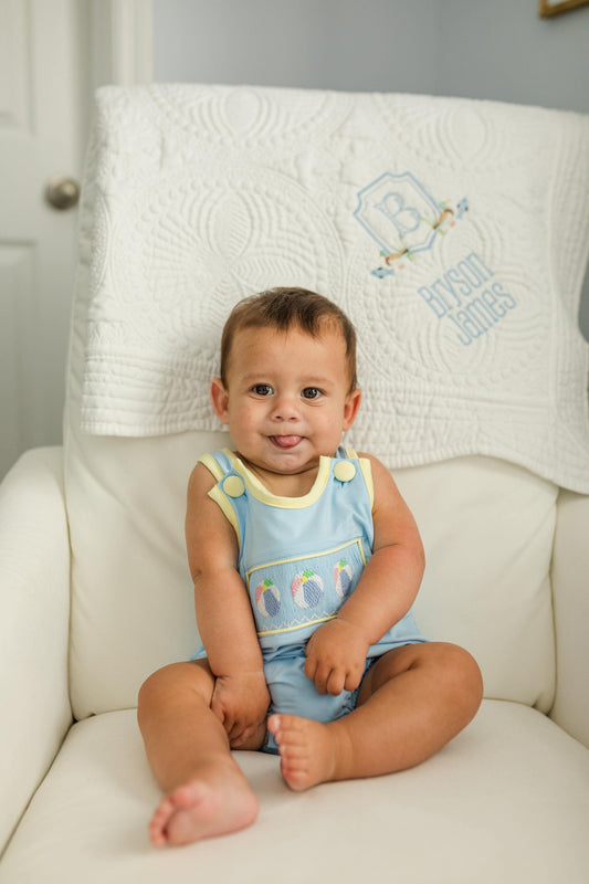 RTS: Beach Ballin'- Boys Knit Smocked Bubble