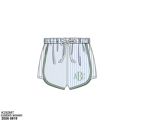 Pre Order 148: Aster & Lane- Boys Woven Swim Shorties