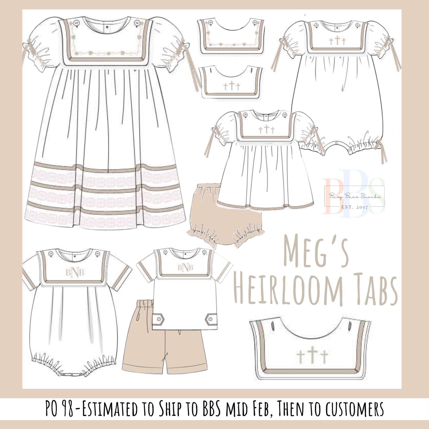 RTS: Meg’s Heirloom Tabs- Girls Woven Dress