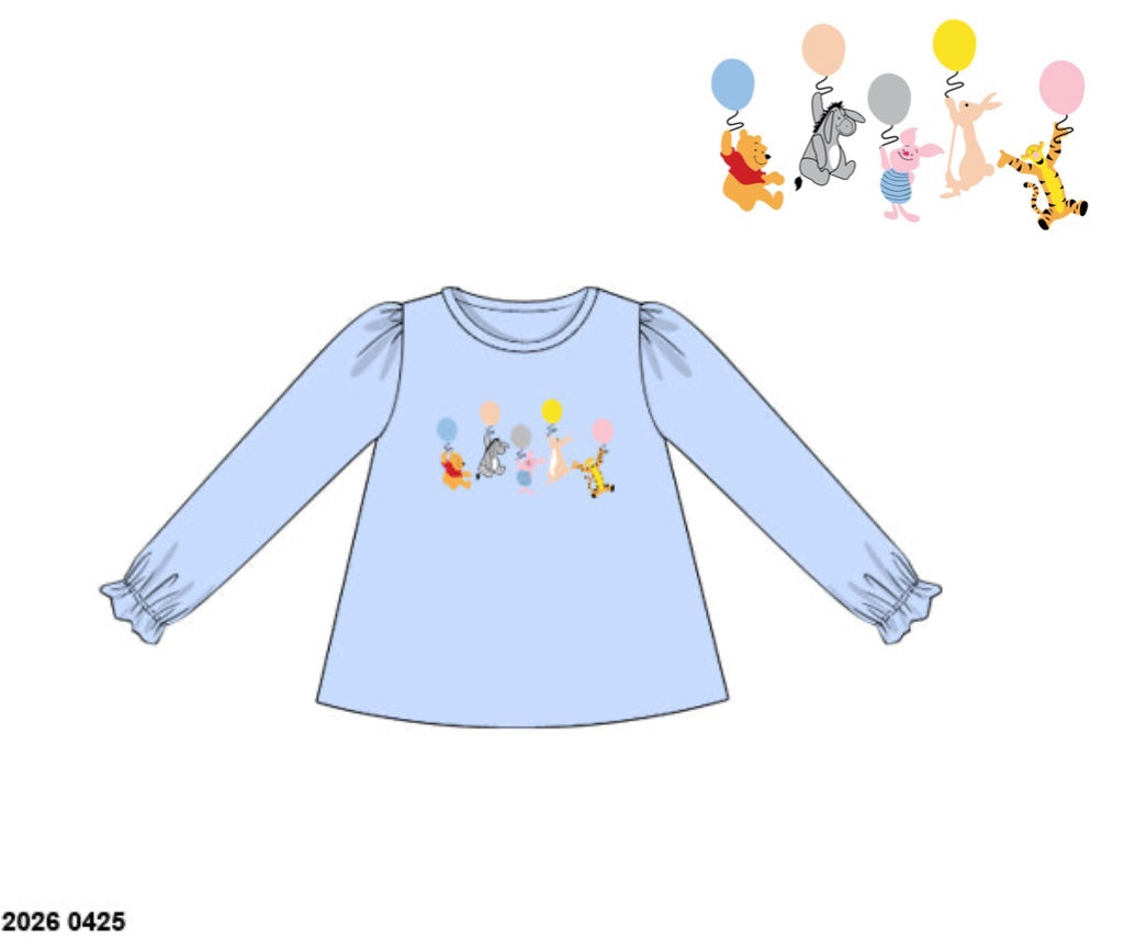 Pre Order 145: Mix & Match- Girls Hundred Acre Wood Knit Shirt