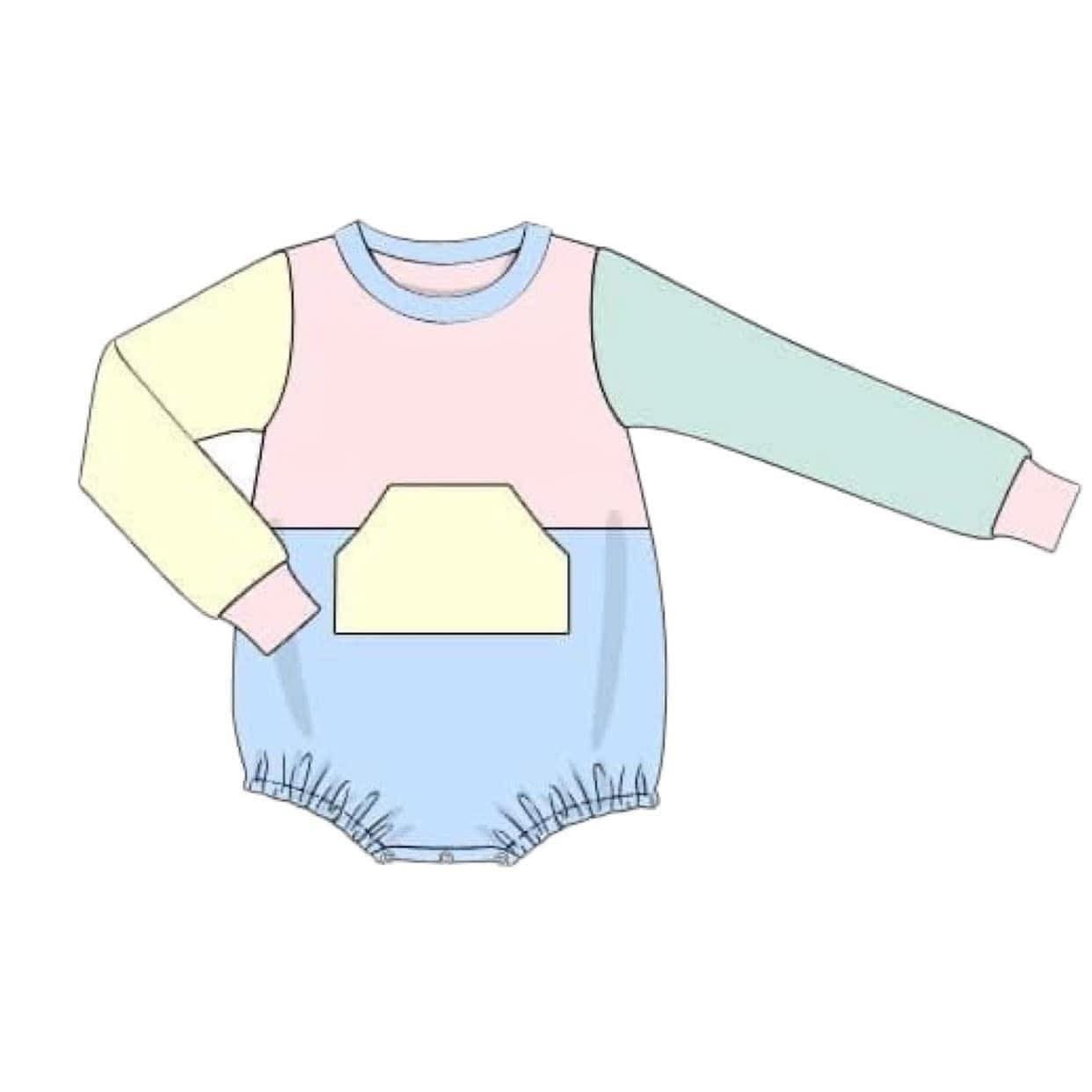 RTS: Winter Colorblock- Girls Knit Play Bubble