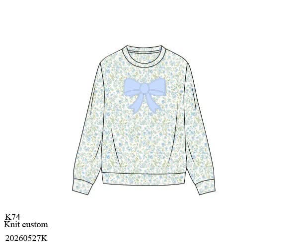 Pre Order 146: Girls Only- Mom/Mini Bow Knit Pullover