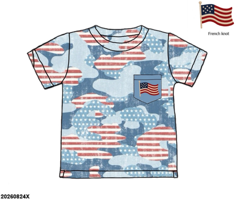 Camo Craze Flash Presale: Boys Knit Shirt- Merica