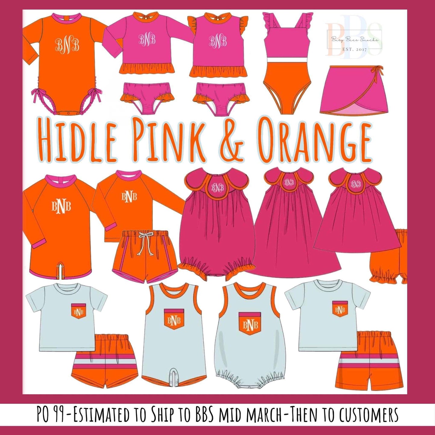 RTS: Hidle’s Pink & Orange- Girls Knit Dress