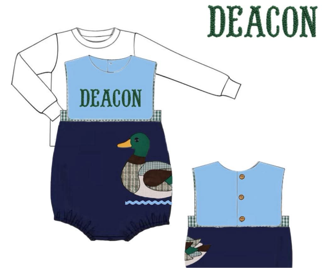 Honey 3: Homestead- Duck: 2pc Knit Appliqué Bubble