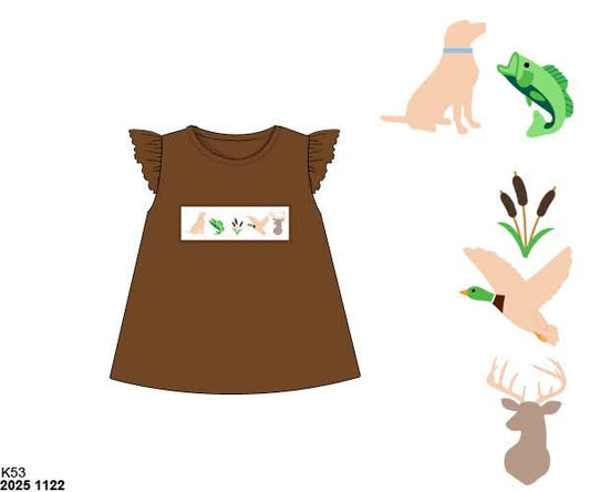 RTS: Critter Collection- Girls Hunting Knit Shirt