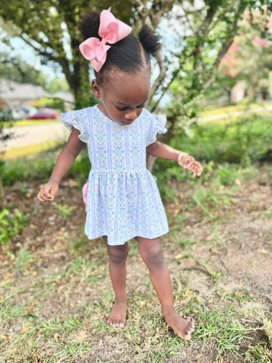 RTS: Matilda Floral & Plaid- Girls Woven Bloomer Set