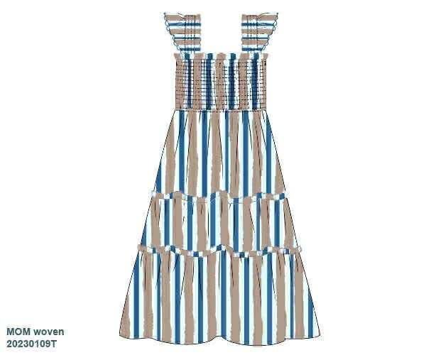 Pre Order 136: Driftwood- Mom/Mini Woven Midi Dress