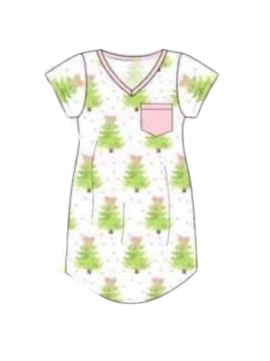RTS: Watercolor Trees- Mom Knit Gown