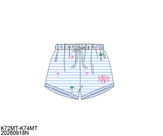 Pre Order 150: Flock of Fun- Boys Woven Swim Shorties