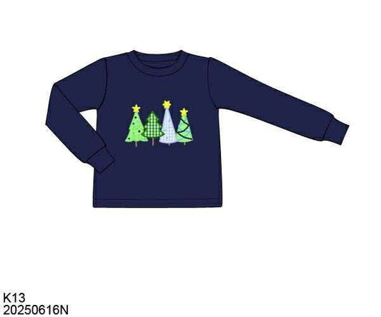 RTS: Christmas Shirt Only- Boys Tree Quad Shirt