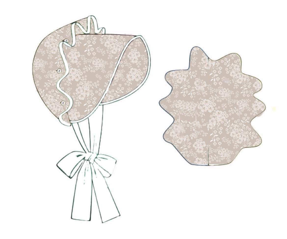 RTS: Posey Lorene Floral Collection- Bonnet (No Monogram)