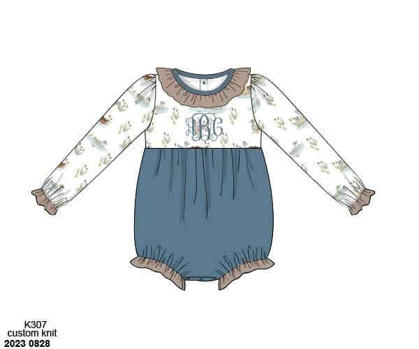 RTS: SS Busy Bees- Girls Knit Bubble (No Monogram)