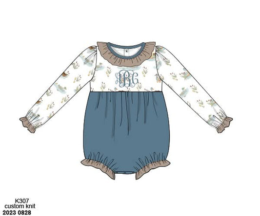 RTS: SS Busy Bees- Girls Knit Bubble (No Monogram)