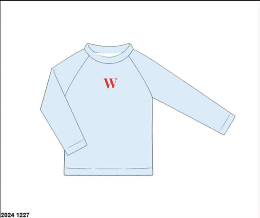 RTS: Grand Ole Swim- Boys Rash Guard Top "W"