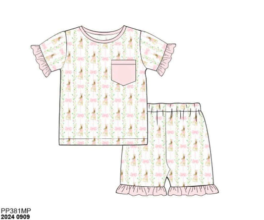 RTS: Snuggle Bunnies- Bunny Grove- Girls Knit 2pc Lounge (No Monogram)