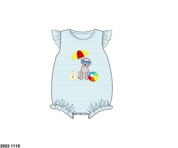 Throwback Pre Order: Beach Puppy- Girls Knit Bubble
