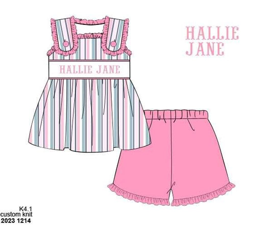 Customer Choice Pre Order 1: Girls Hattie Stripes Short Set