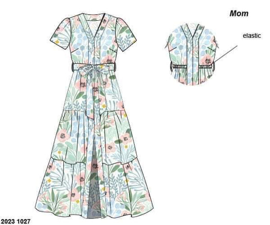 RTS: Palmetto Floral - Mom Woven Dress