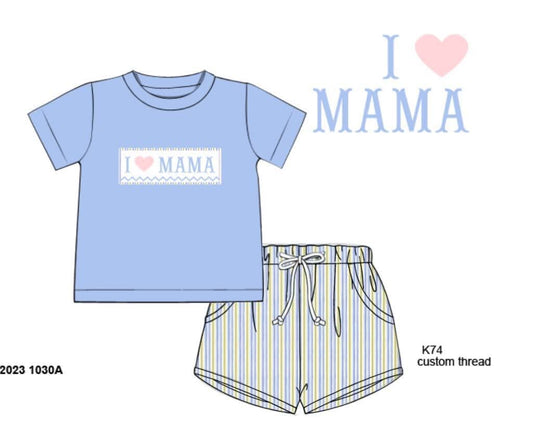 Pre Order 149: Mama’s Baby- Boys Shortie Set